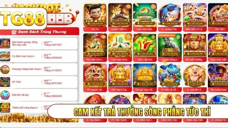 Cam kết trả thưởng sòng phẳng tức thì